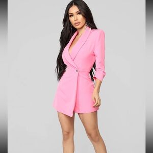 Fashion Nova Pink Blazer Dress